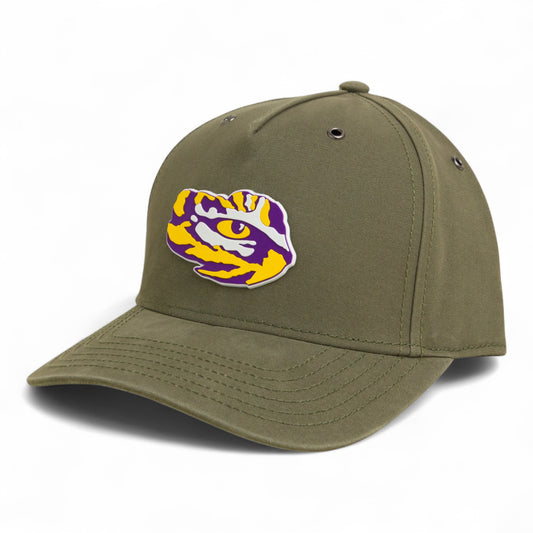LSU Tiger Eye 3D Snapback Canvas Hat- Olive
