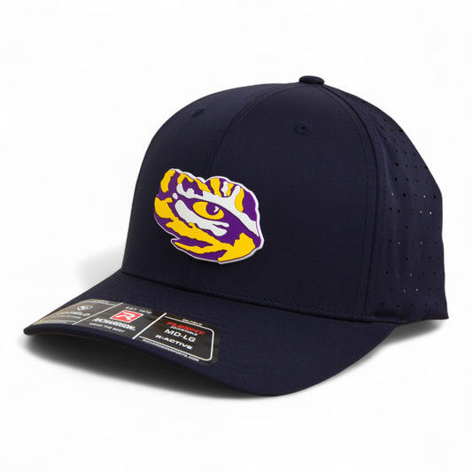 LSU Tiger Eye 3D Laser Perf R-Flex Cap- Navy