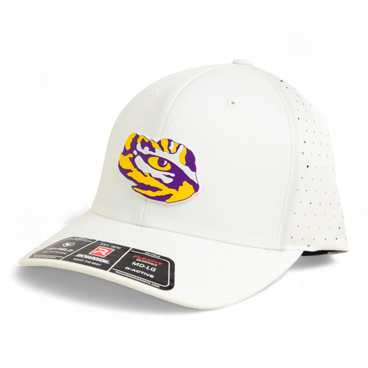 LSU Tiger Eye 3D Laser Perf R-Flex Cap- White
