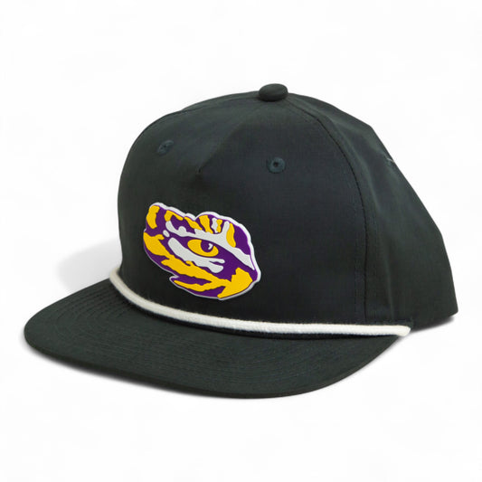 LSU Tiger Eye 3D Classic Rope Hat- Charcoal/ White