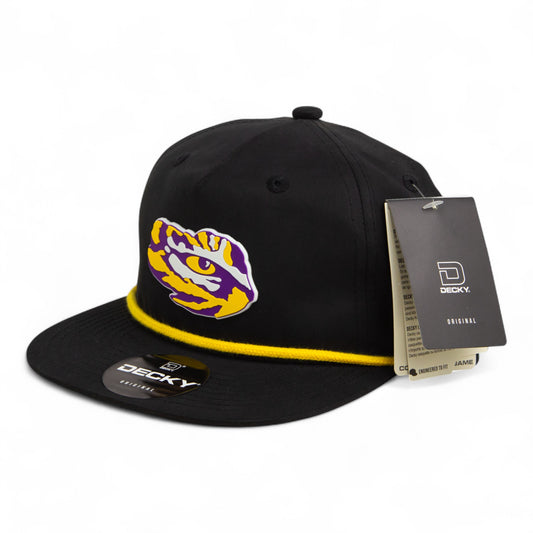LSU Tiger Eye 3D Classic Rope Hat- Black/ Gold