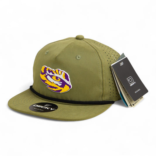 LSU Tiger Eye 3D Perforated Rope Hat- Loden/ Black