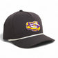 LSU Tiger Eye 3D Five Panel Classic Rope Hat- Charcoal/ White