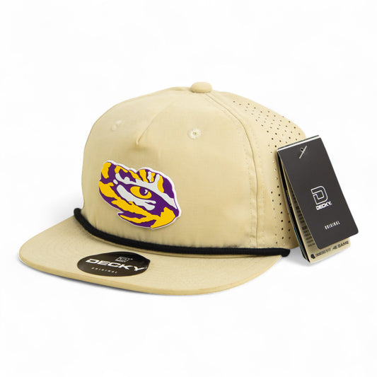 LSU Tiger Eye 3D Perforated Rope Hat- Birch/ Black