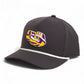 LSU Tiger Eye 3D Five Panel Classic Rope Hat- Charcoal/ White
