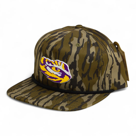 LSU Tiger Eye 3D Umpqua Rope Hat- Mossy Oak Bottomland/ Black