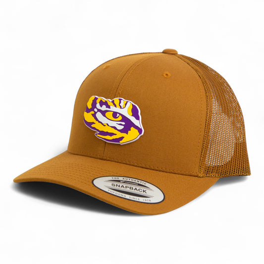 LSU Tiger Eye 3D YP Snapback Trucker Hat- Caramel