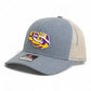 LSU Tiger Eye 3D Snapback Trucker Hat- Heather Grey/ Light Grey