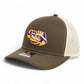 LSU Tiger Eye 3D Snapback Trucker Hat- Chocolate Chip/ Birch