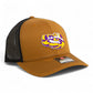 LSU Tiger Eye 3D Snapback Trucker Hat- Caramel/ Black