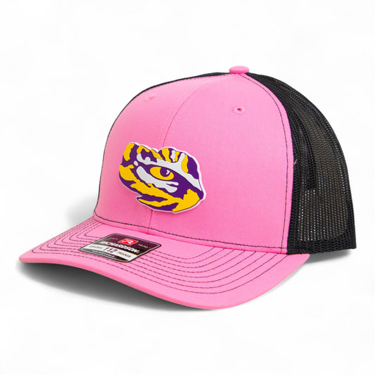 LSU Tiger Eye 3D Snapback Trucker Hat- Pink/ Black