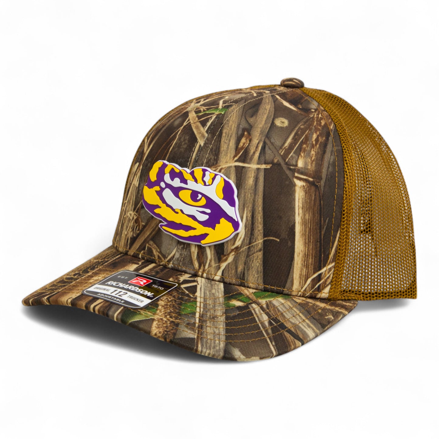 LSU Tiger Eye 3D Snapback Trucker Hat- Realtree Max 7/ Buck