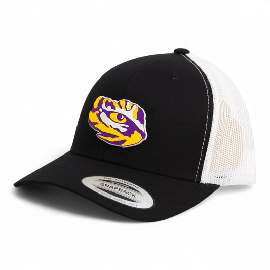 LSU Tiger Eye 3D YP Snapback Trucker Hat- Black/ White
