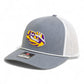 LSU Tiger Eye 3D Snapback Trucker Rope Hat- Heather Grey/ White