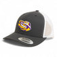 LSU Tiger Eye 3D YP Snapback Trucker Hat- Charcoal/ White