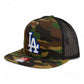 LA Dodgers 2024 World Series 3D Wool Blend Flat Bill Hat White- Army Camo/ Black