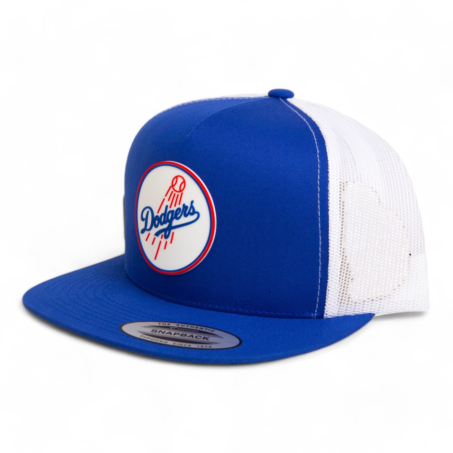 Los Angeles Dodgers 2024 World Series 3D YP Snapback Flat Bill Trucker Hat- Royal/ White