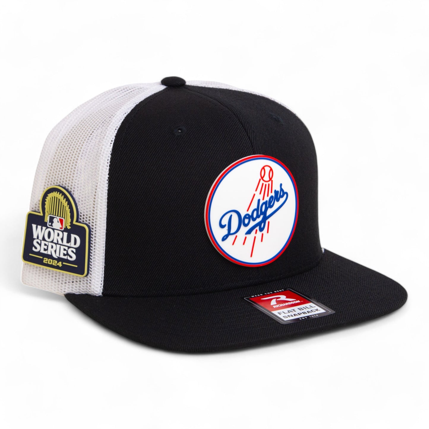 Los Angeles Dodgers 2024 World Series 3D Wool Blend Flat Bill Hat- Black/ White