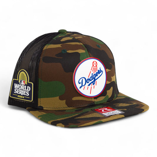 Los Angeles Dodgers 2024 World Series 3D Wool Blend Flat Bill Hat- Army Camo/ Black