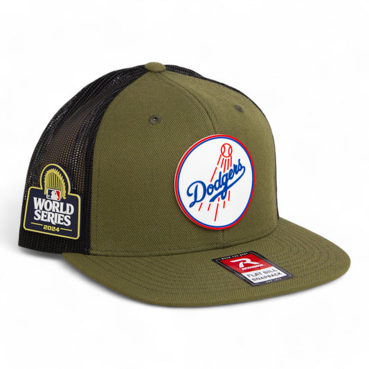 Los Angeles Dodgers 2024 World Series 3D Wool Blend Flat Bill Hat- Loden/ Black