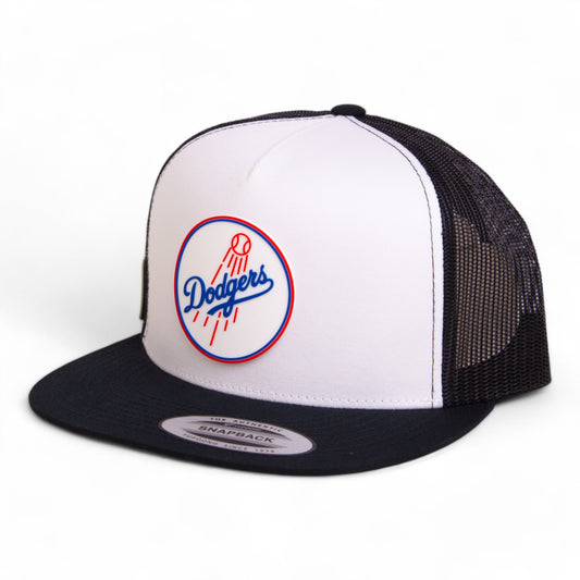 Los Angeles Dodgers 2024 World Series 3D YP Snapback Flat Bill Trucker Hat- White/ Black