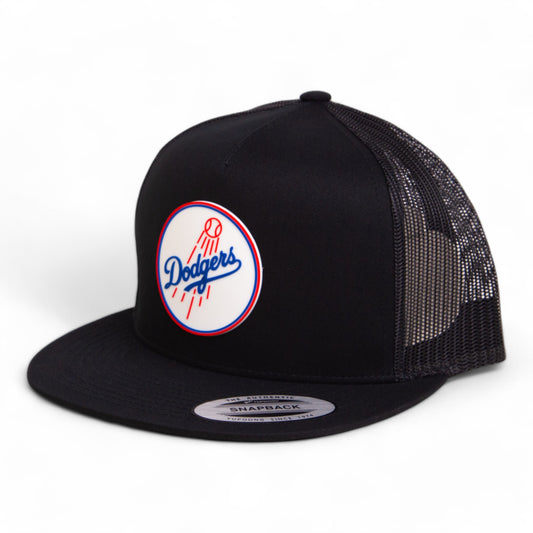 Los Angeles Dodgers 2024 World Series 3D YP Snapback Flat Bill Trucker Hat- Black