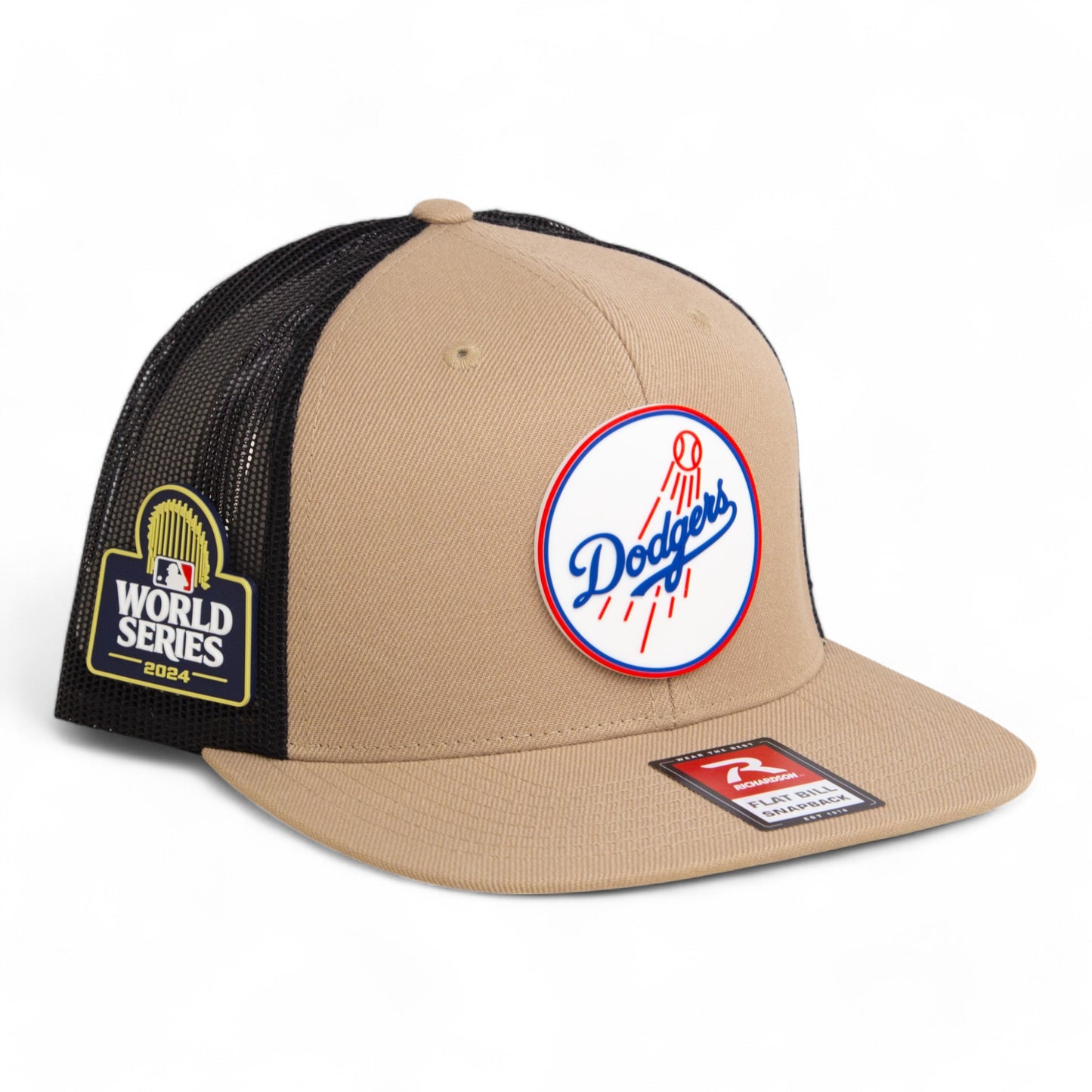 Los Angeles Dodgers 2024 World Series 3D Wool Blend Flat Bill Hat- Tan/ Black