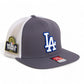 LA Dodgers 2024 World Series 3D Wool Blend Flat Bill Hat White- Charcoal/ White