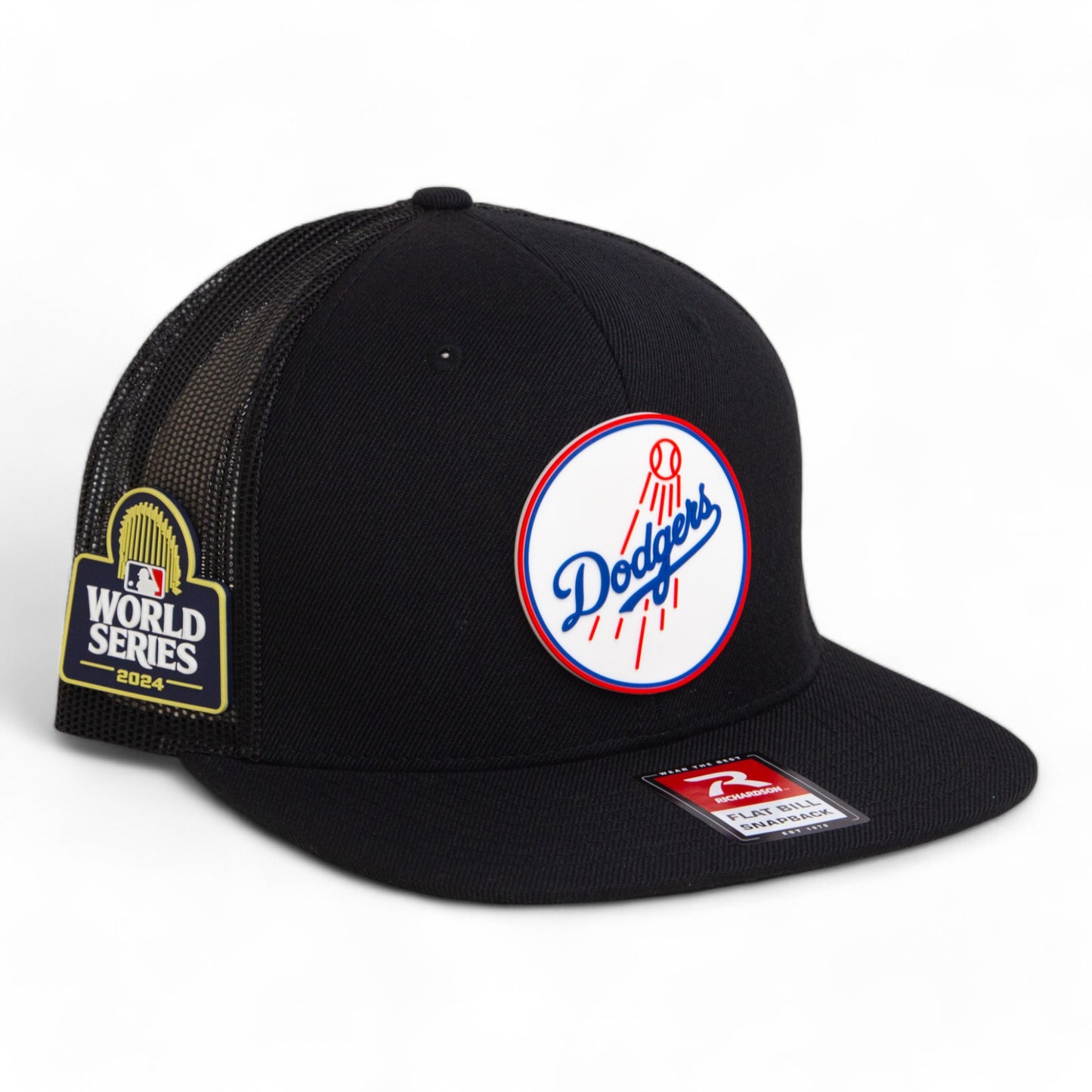 Los Angeles Dodgers 2024 World Series 3D Wool Blend Flat Bill Hat- Black