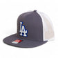 LA Dodgers 2024 World Series 3D Wool Blend Flat Bill Hat White- Charcoal/ White