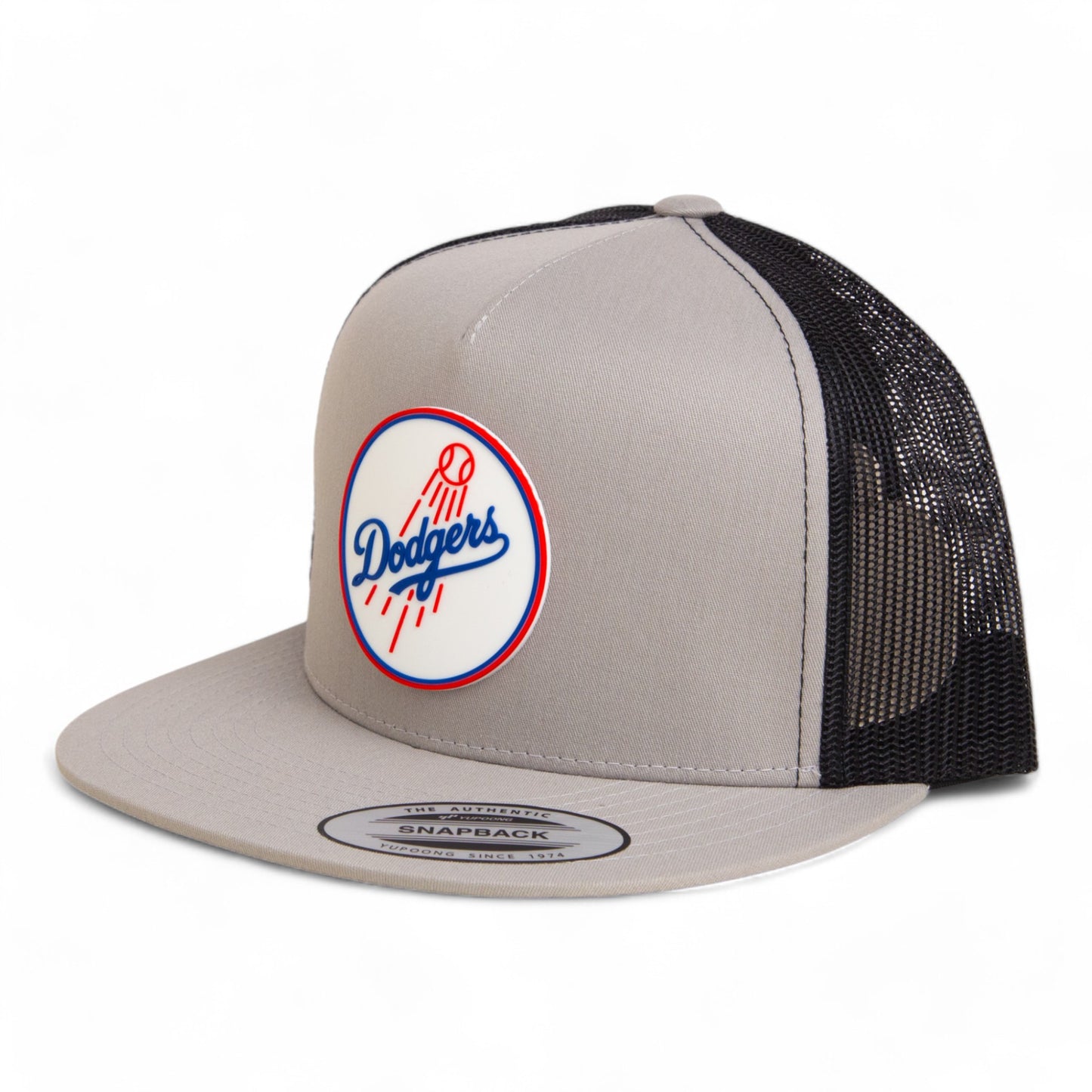 Los Angeles Dodgers 2024 World Series 3D YP Snapback Flat Bill Trucker Hat- Silver/ Black