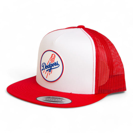 Los Angeles Dodgers 2024 World Series 3D YP Snapback Flat Bill Trucker Hat- White/ Red