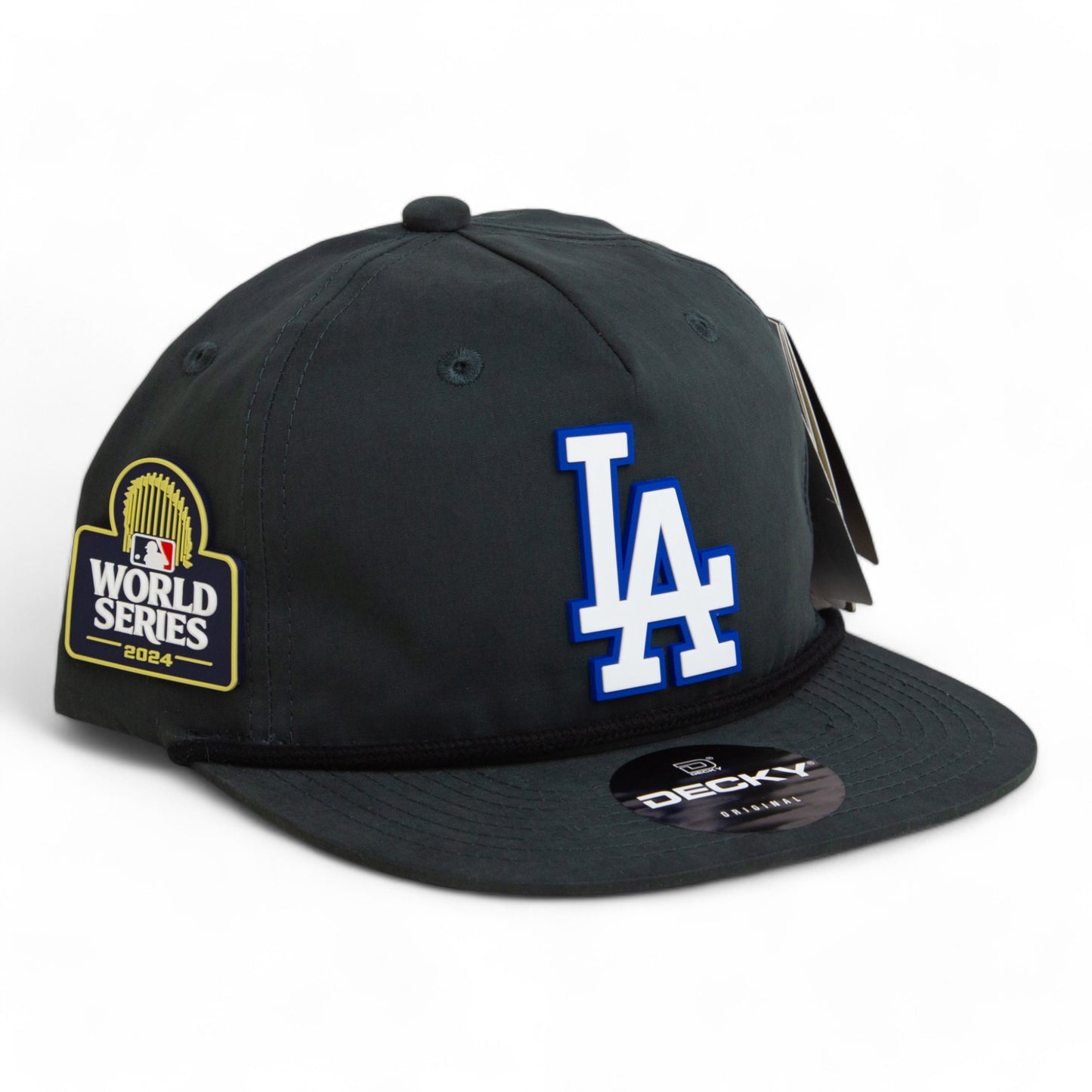 LA Dodgers 2024 World Series 3D Classic Rope Hat White- Charcoal/ Black