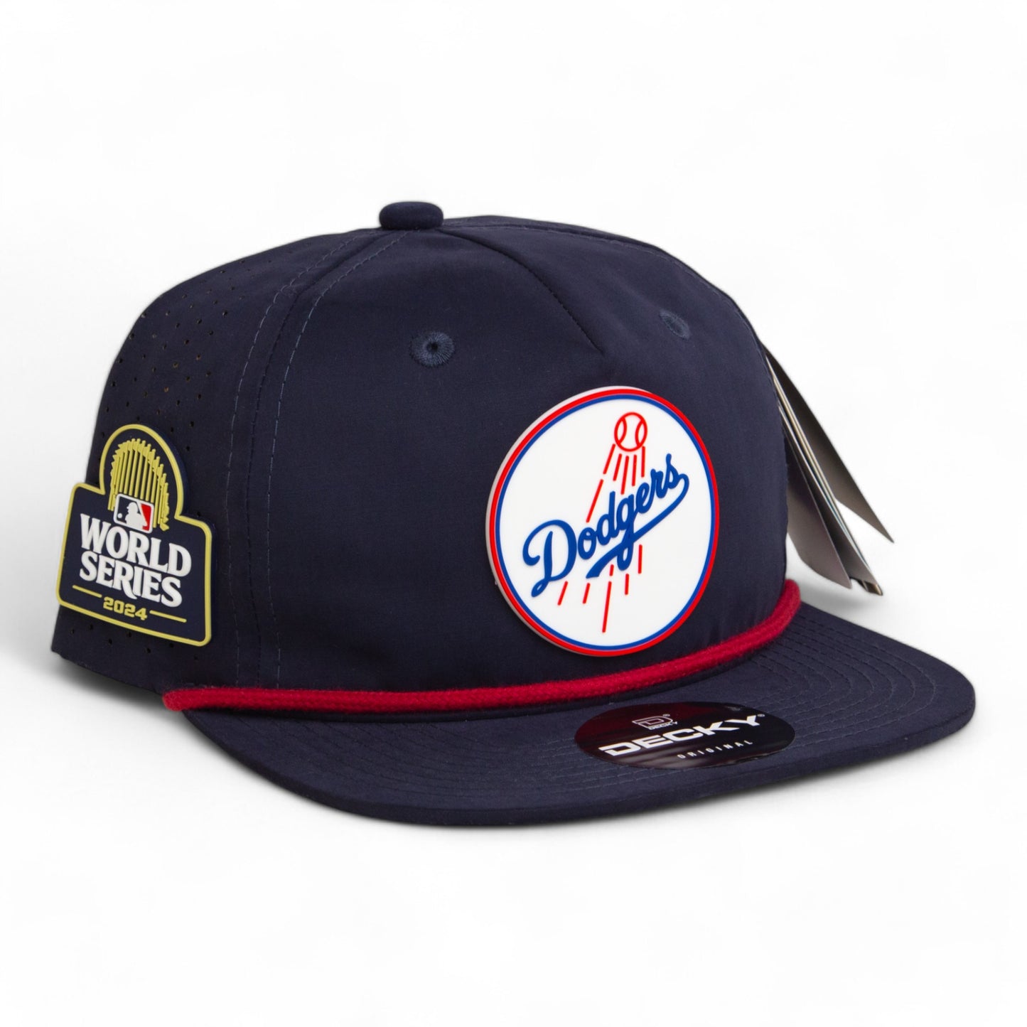 Los Angeles Dodgers 2024 World Series 3D Perforated Rope Hat- Navy/ Red