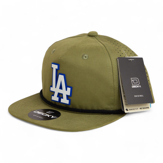 LA Dodgers 2024 World Series 3D Perforated Rope Hat White- Loden/ Black