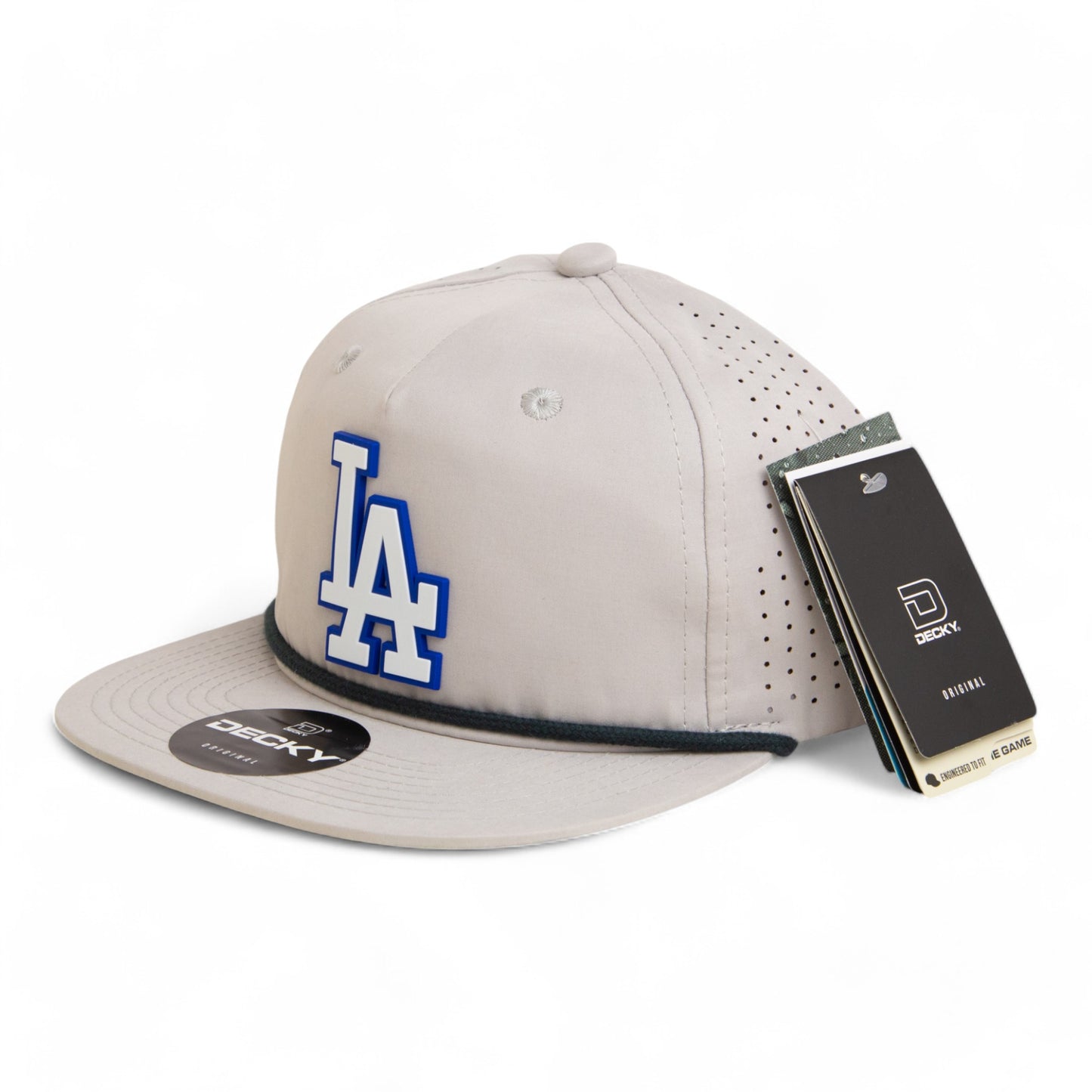 LA Dodgers 2024 World Series 3D Perforated Rope Hat White- Grey/ Charcoal