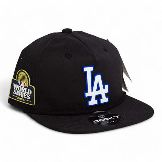 LA Dodgers 2024 World Series 3D Perforated Rope Hat White- Black