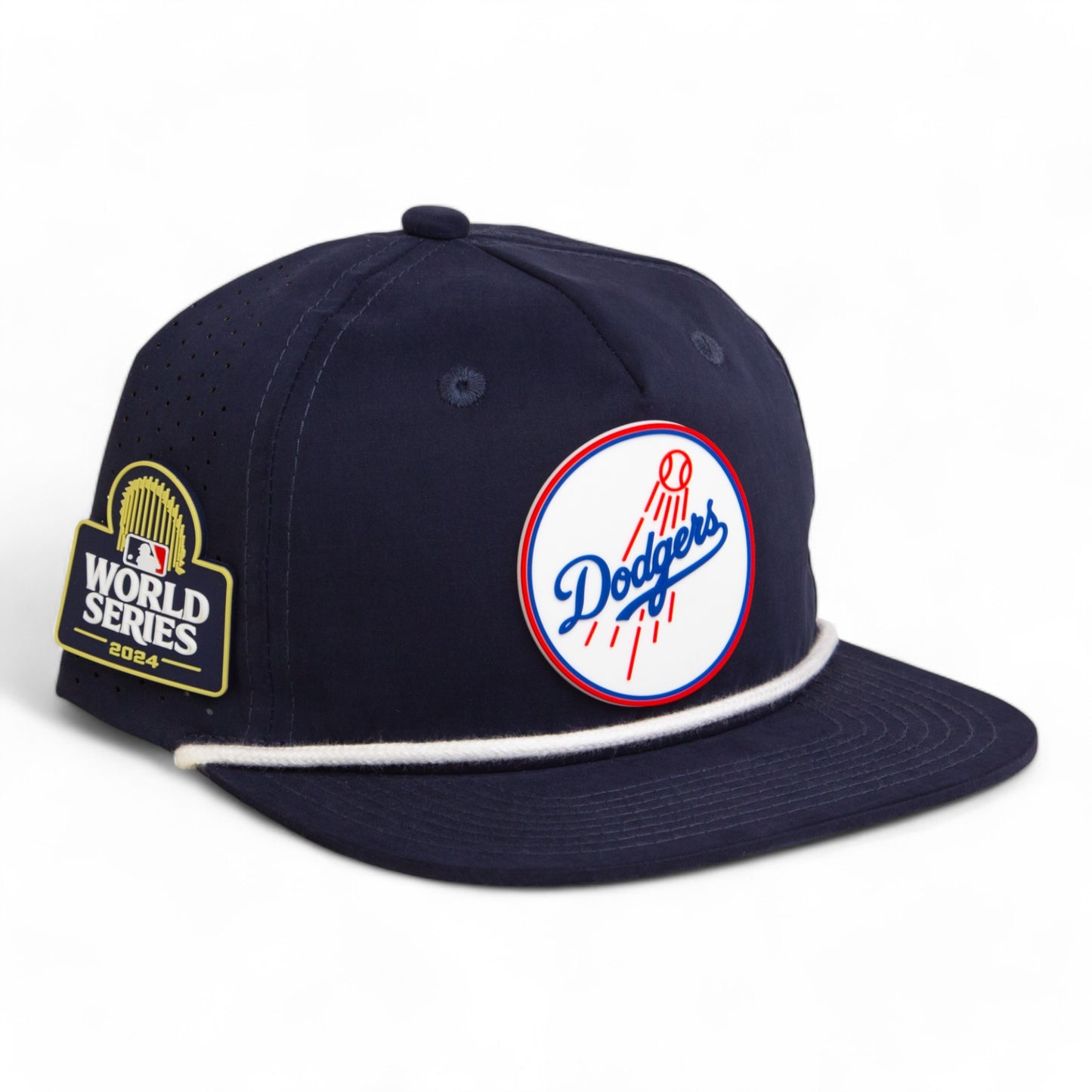 Los Angeles Dodgers 2024 World Series 3D Perforated Rope Hat- Navy/ White