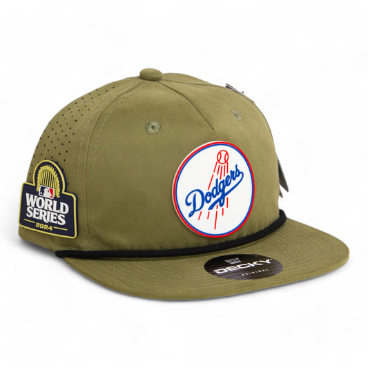 Los Angeles Dodgers 2024 World Series 3D Perforated Rope Hat- Loden/ Black