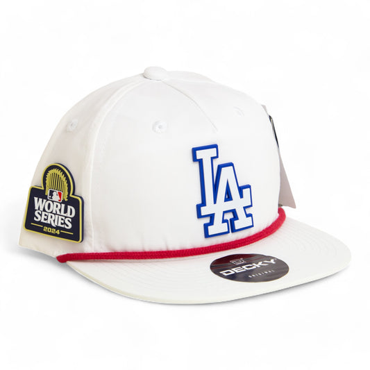 LA Dodgers 2024 World Series 3D Classic Rope Hat White- White/ Red