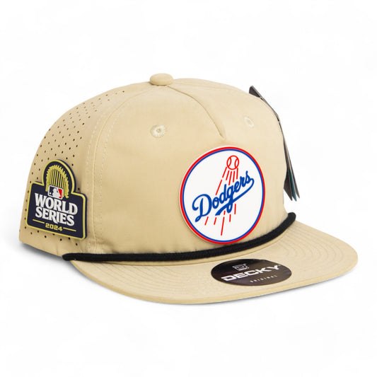 Los Angeles Dodgers 2024 World Series 3D Perforated Rope Hat- Birch/ Black