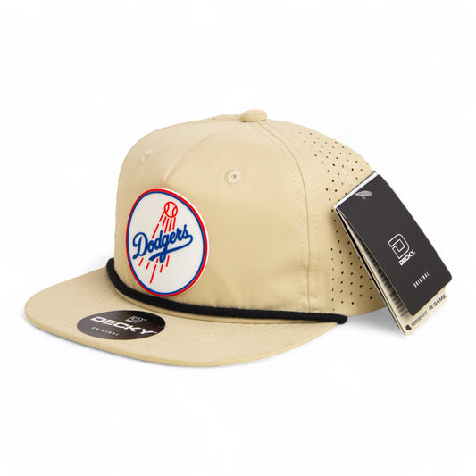 Los Angeles Dodgers 2024 World Series 3D Perforated Rope Hat- Birch/ Black