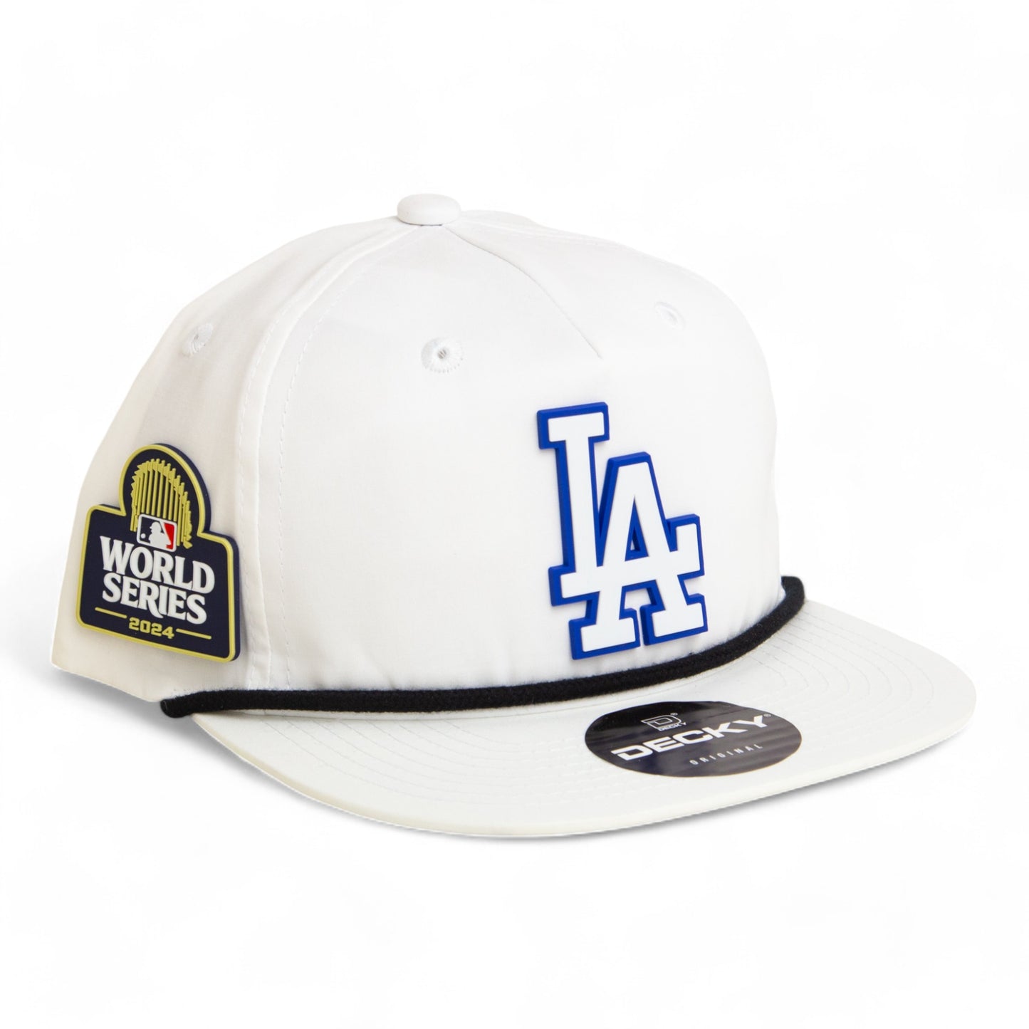 LA Dodgers 2024 World Series 3D Classic Rope Hat White- White/ Black