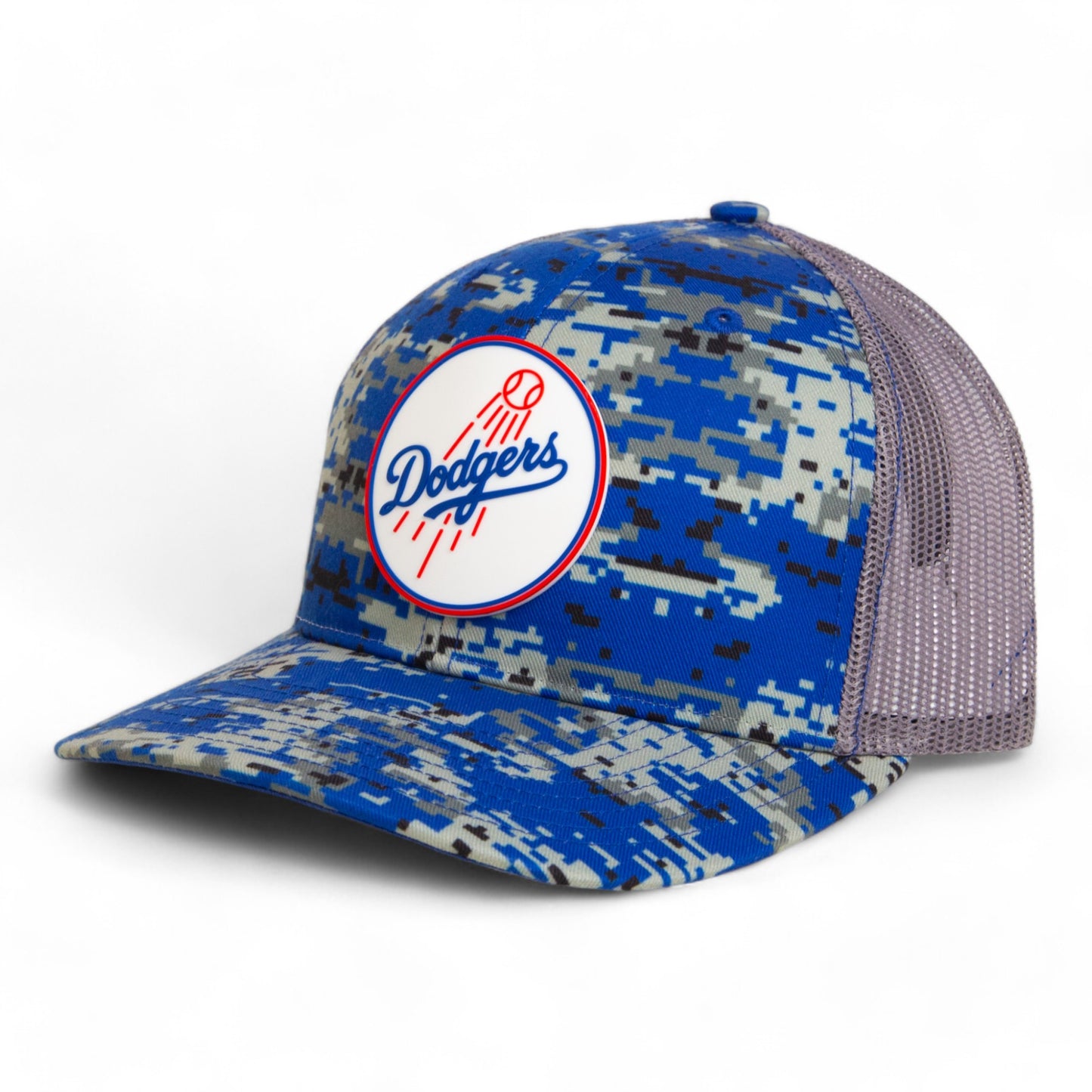 Los Angeles Dodgers 2024 World Series Snapback Trucker Hat- Royal Digital Camo