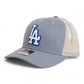 LA Dodgers 2024 World Series Snapback Trucker Hat White- Heather Grey/ Light Grey