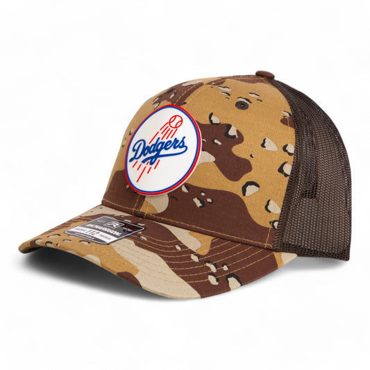 Los Angeles Dodgers 2024 World Series Snapback Trucker Hat- Desert Camo/ Brown