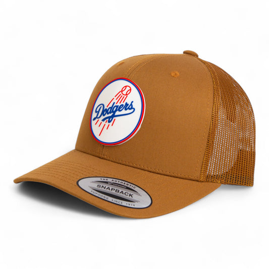 Los Angeles Dodgers 2024 World Series 3D YP Snapback Trucker Hat- Caramel