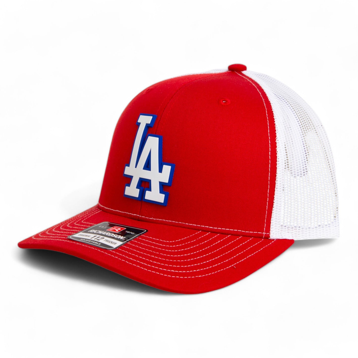 LA Dodgers 2024 World Series Snapback Trucker Hat White- Red/ White