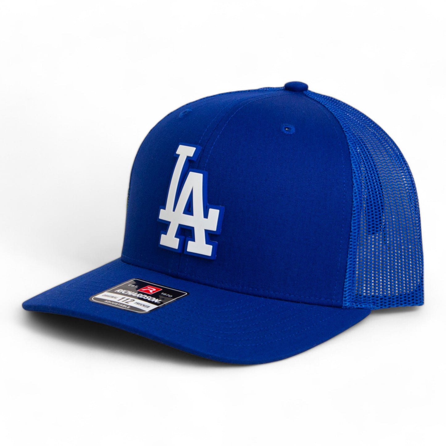 LA Dodgers 2024 World Series Snapback Trucker Hat White- Royal