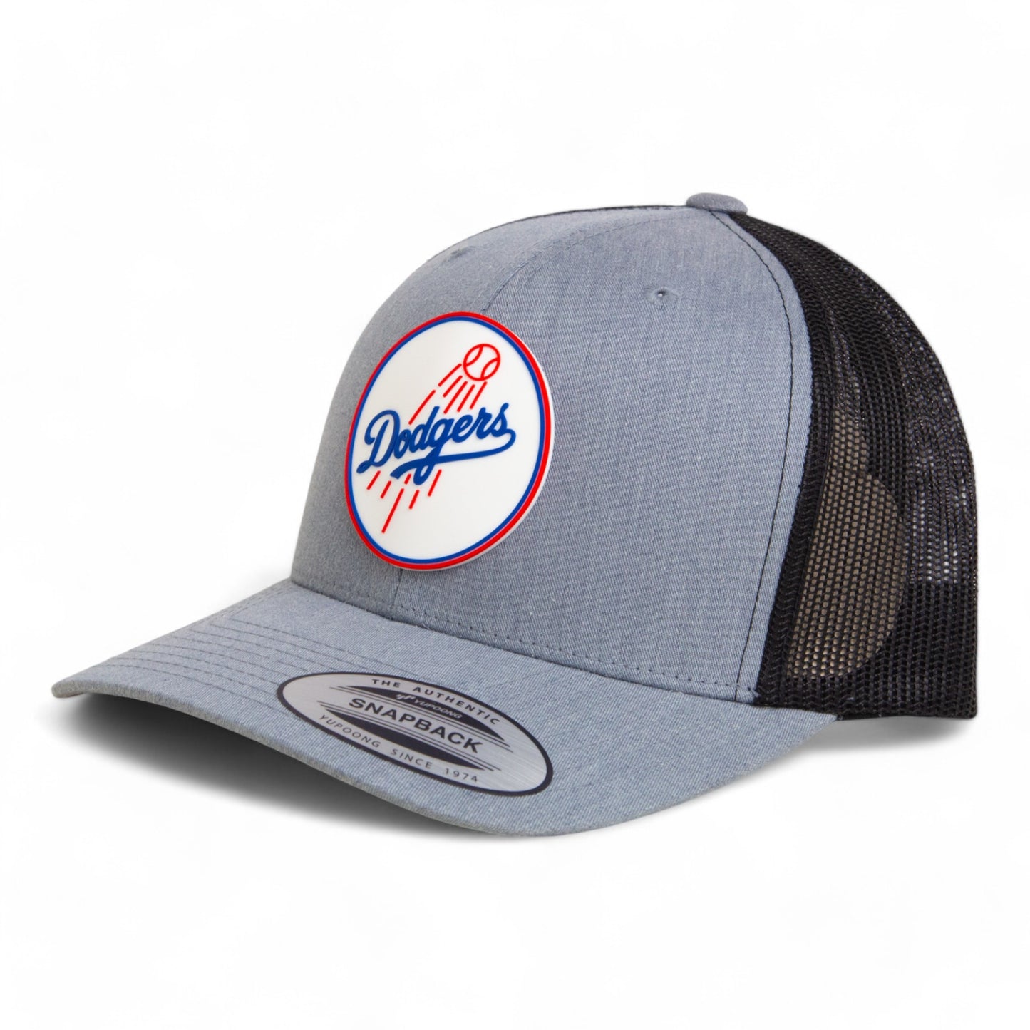 Los Angeles Dodgers 2024 World Series 3D YP Snapback Trucker Hat- Heather Grey/ Black